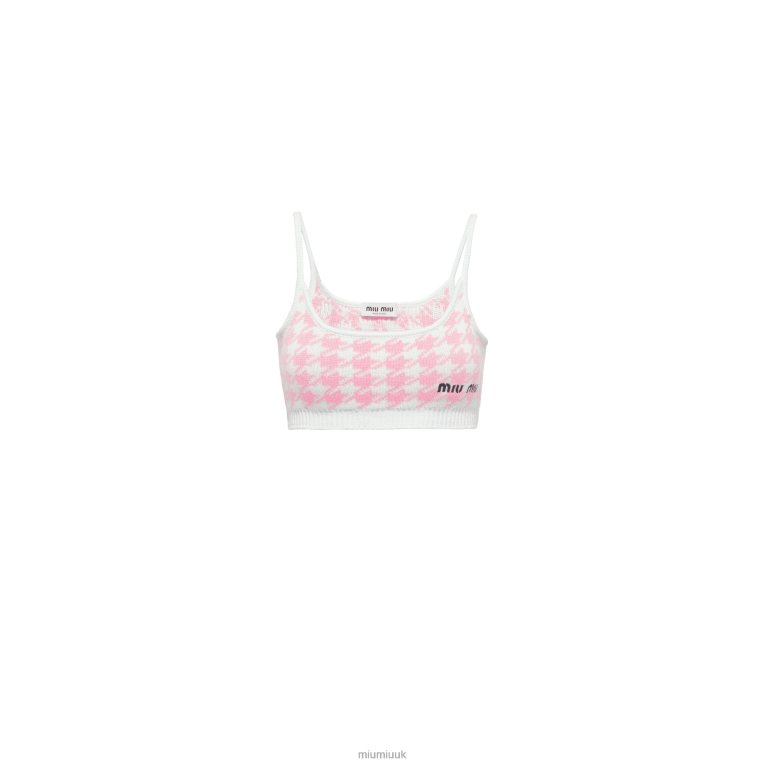 Ready To Wear Cashmere Top Miu Miu XH28Z645 White/Pink