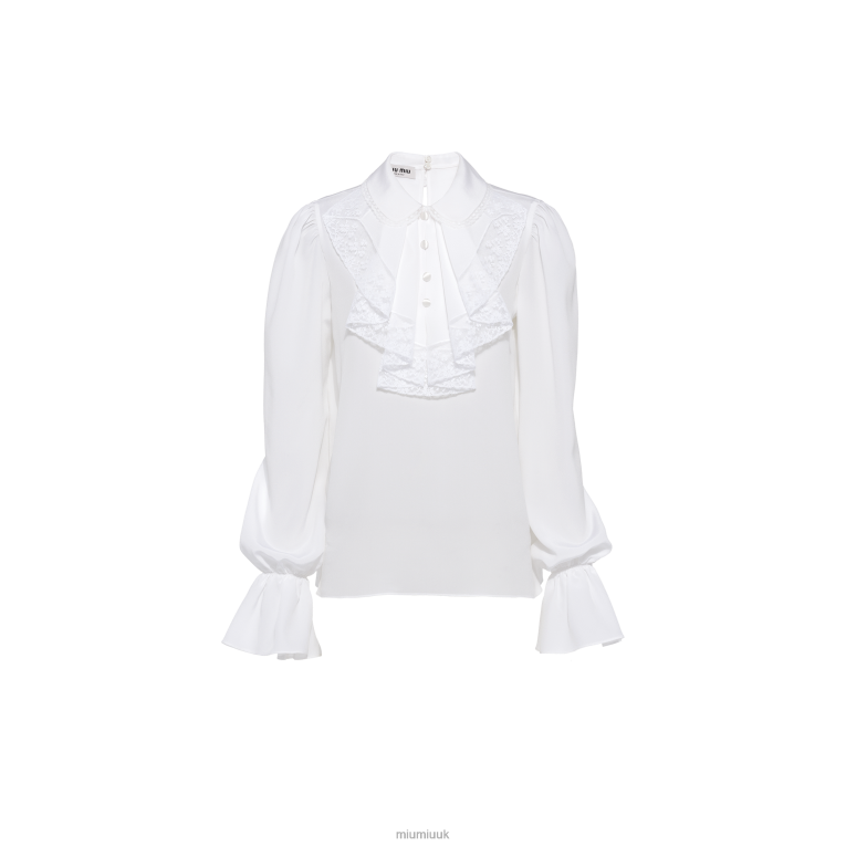 Ready To Wear Crepe De Chine Blouse Miu Miu XH28Z650 White