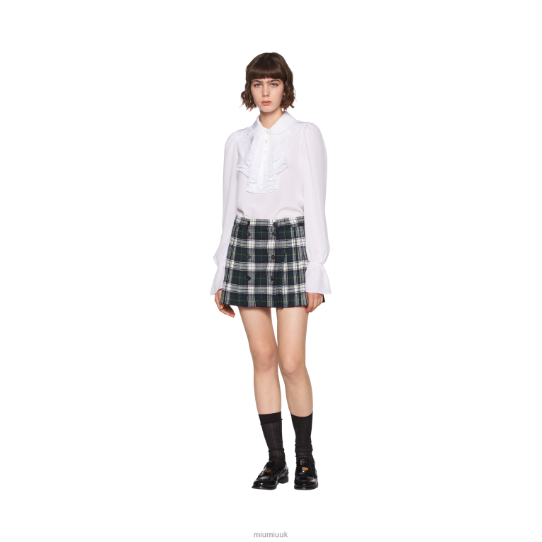 Ready To Wear Crepe De Chine Blouse Miu Miu XH28Z650 White