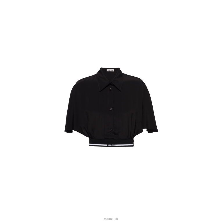 Ready To Wear Crepe De Chine Top Miu Miu XH28Z598 Black