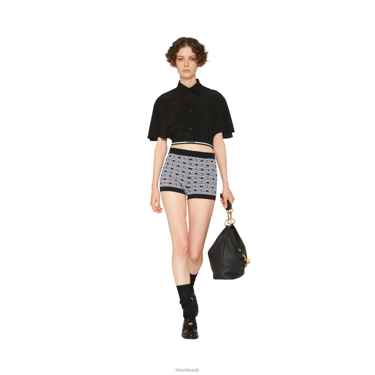 Ready To Wear Crepe De Chine Top Miu Miu XH28Z598 Black