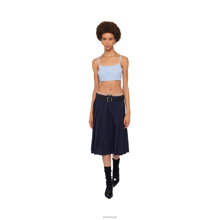 Ready To Wear Embroidered Wool Top Miu Miu XH28Z644 Astro