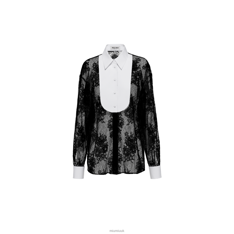 Ready To Wear Lace Shirt Miu Miu XH28Z618 Black