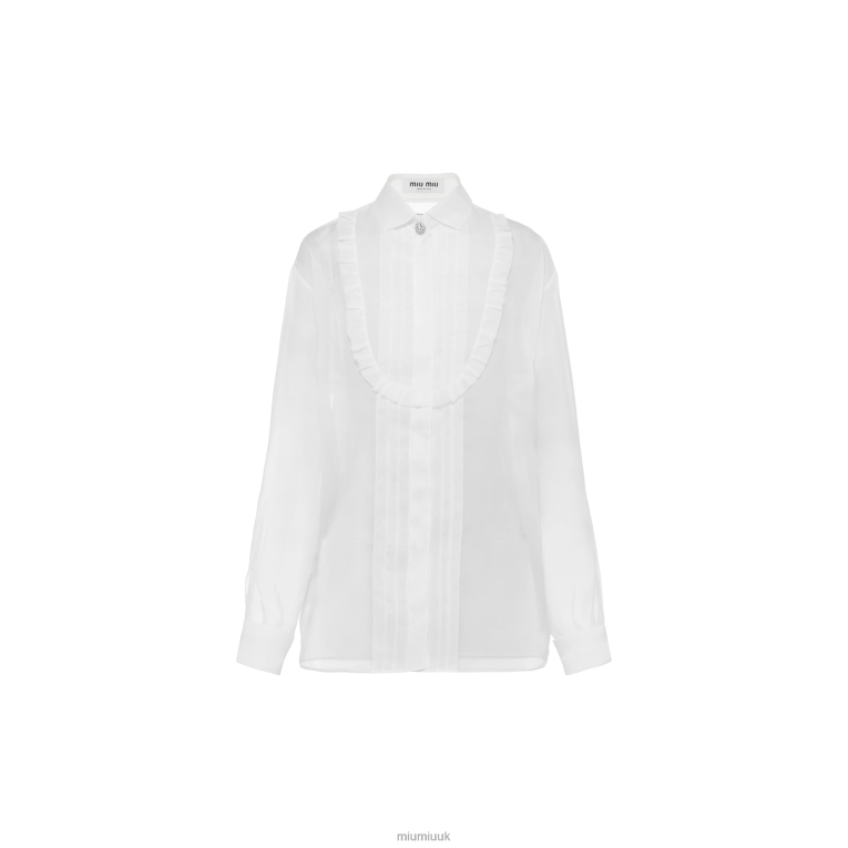 Ready To Wear Organza Shirt Miu Miu XH28Z625 White