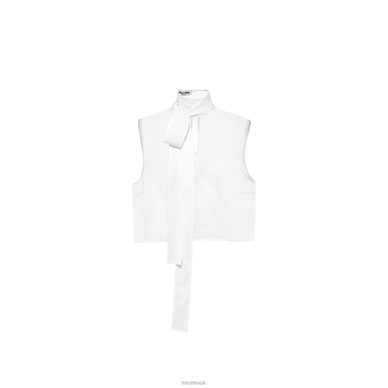 Ready To Wear Organza Top Miu Miu XH28Z663 White