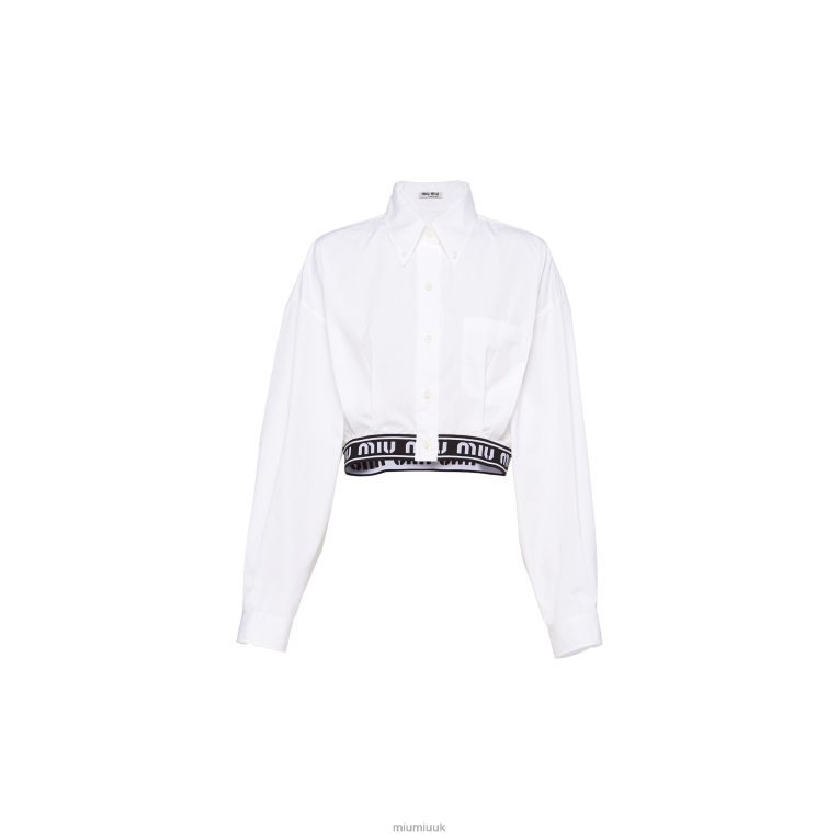 Ready To Wear Poplin Blouse Miu Miu XH28Z668 White