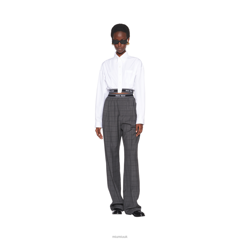 Ready To Wear Poplin Blouse Miu Miu XH28Z668 White