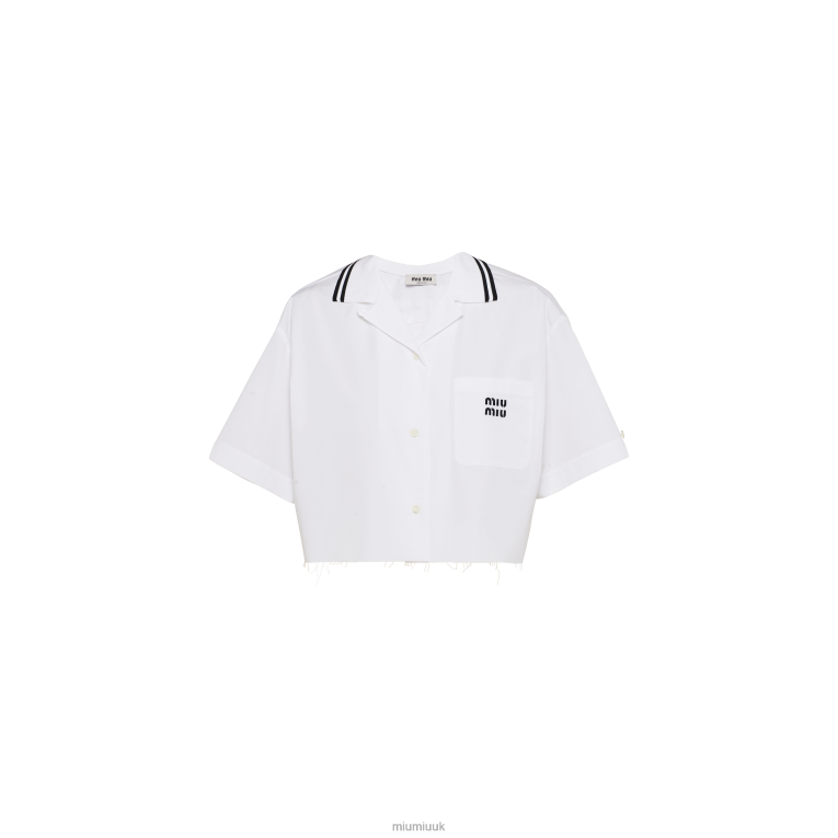 Ready To Wear Poplin Shirt Miu Miu XH28Z576 White