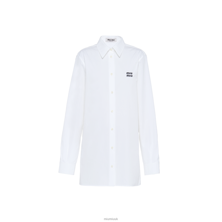 Ready To Wear Poplin Shirt Miu Miu XH28Z586 White