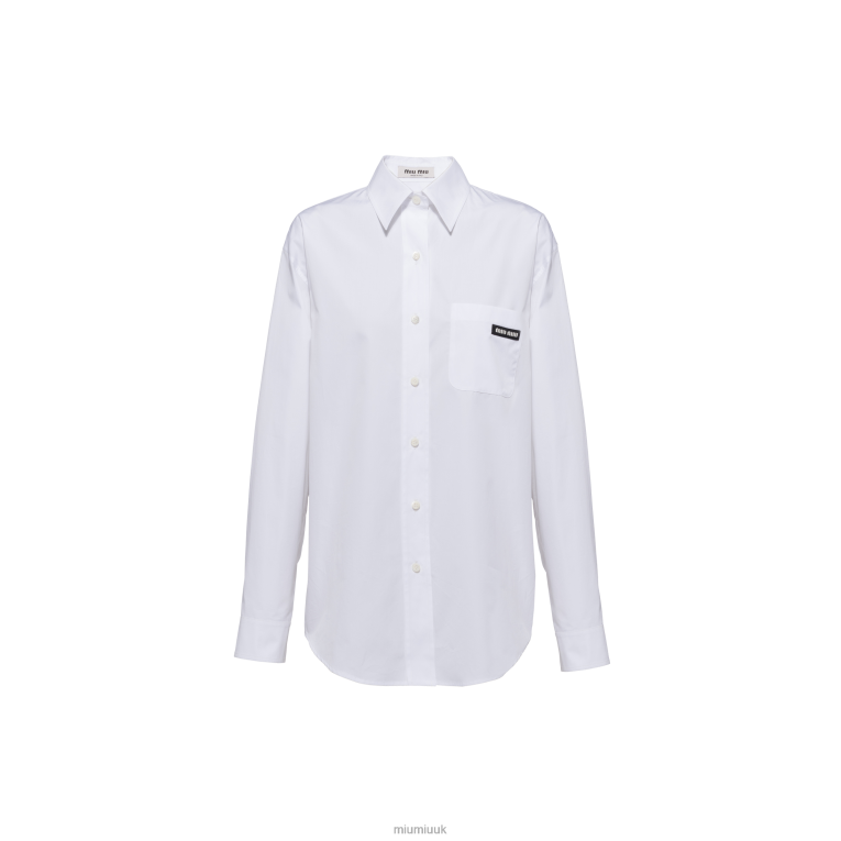 Ready To Wear Poplin Shirt Miu Miu XH28Z601 White