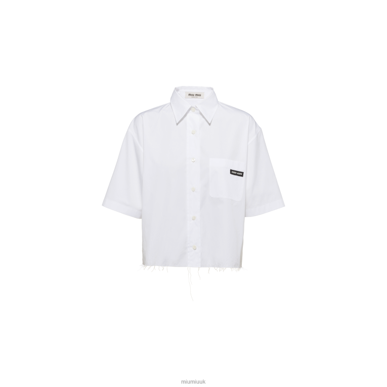 Ready To Wear Poplin Shirt Miu Miu XH28Z603 White