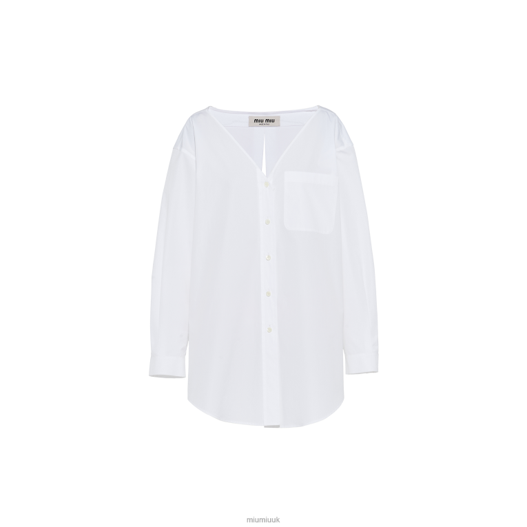 Ready To Wear Poplin Shirt Miu Miu XH28Z609 White
