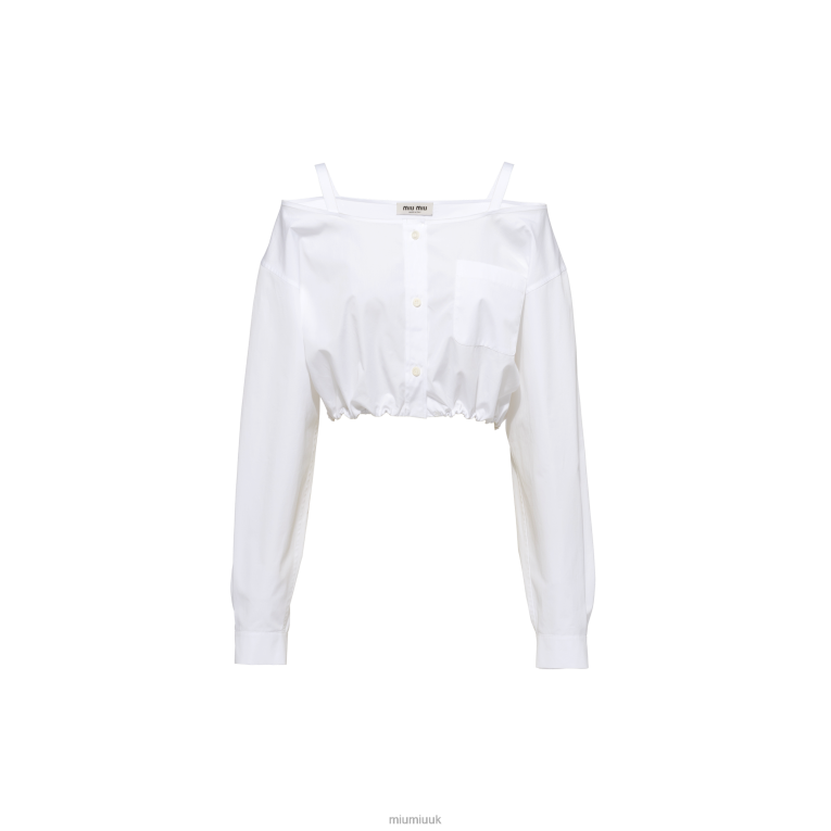 Ready To Wear Poplin Shirt Miu Miu XH28Z610 White