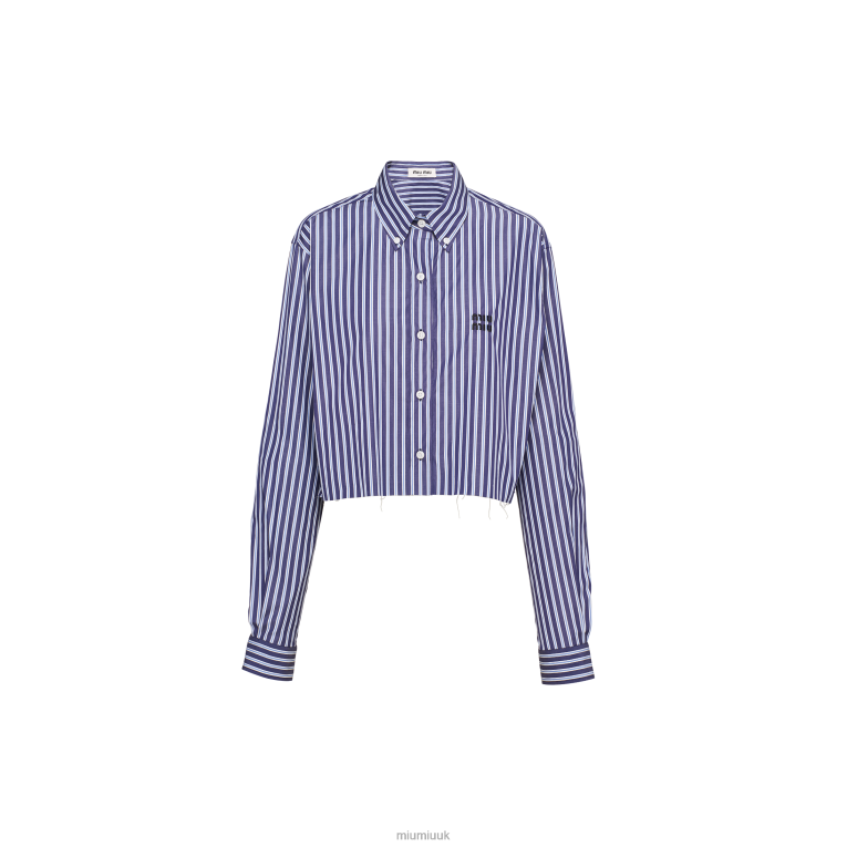 Ready To Wear Poplin Shirt Miu Miu XH28Z617 Navy