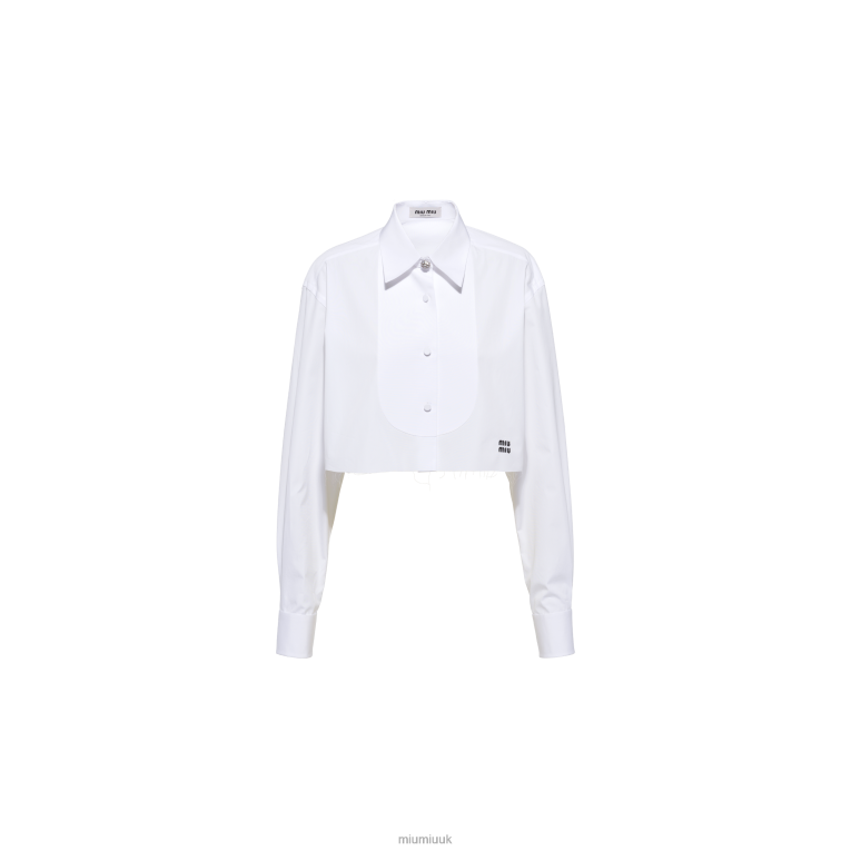 Ready To Wear Poplin Shirt Miu Miu XH28Z626 White