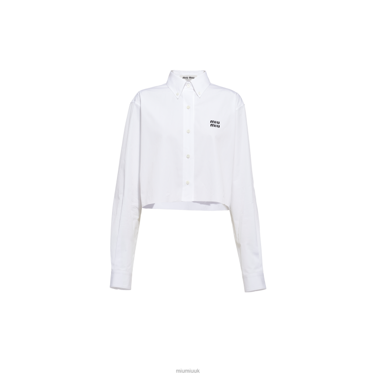 Ready To Wear Poplin Shirt Miu Miu XH28Z656 White