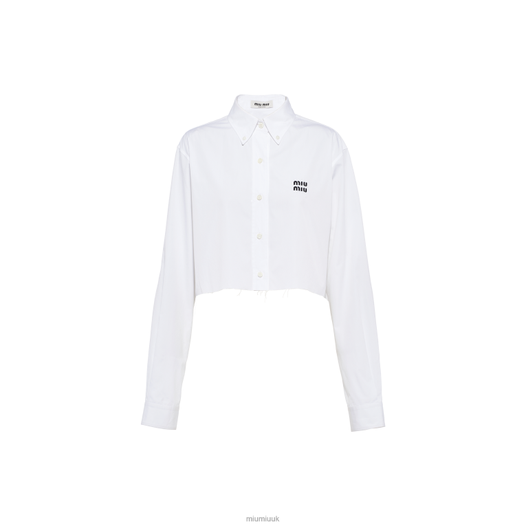 Ready To Wear Poplin Shirt Miu Miu XH28Z658 White