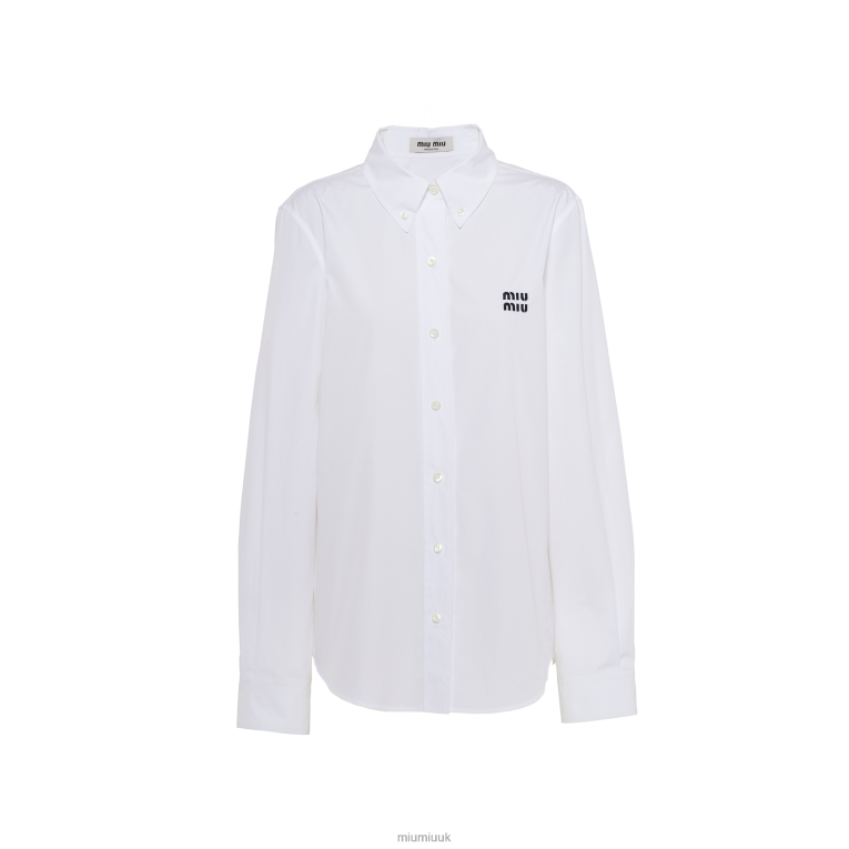 Ready To Wear Poplin Shirt Miu Miu XH28Z666 White