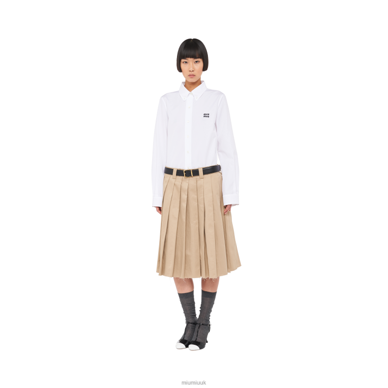 Ready To Wear Poplin Shirt Miu Miu XH28Z666 White