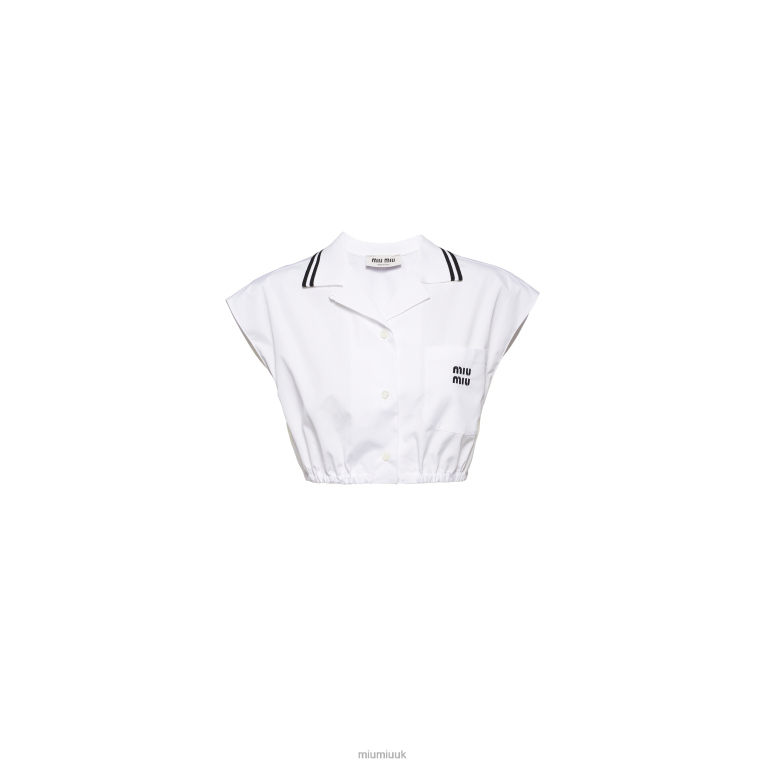 Ready To Wear Poplin Top Miu Miu XH28Z577 White
