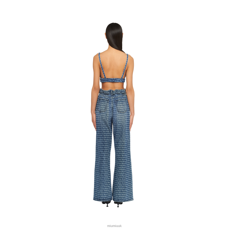 Ready To Wear Single-breasted Tweed Top Miu Miu XH28Z594 Navy