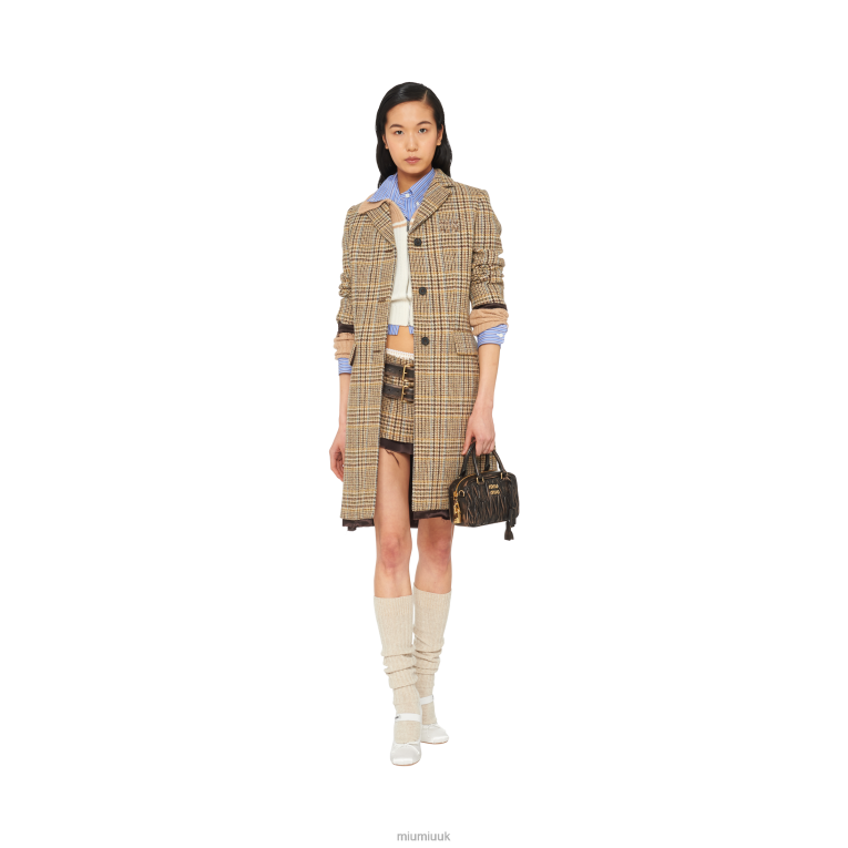 Ready To Wear Striped Poplin Shirt Miu Miu XH28Z657 Sapphire Blue