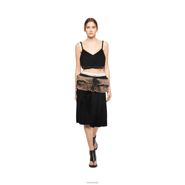Ready To Wear Velour Top Miu Miu XH28Z590 Black