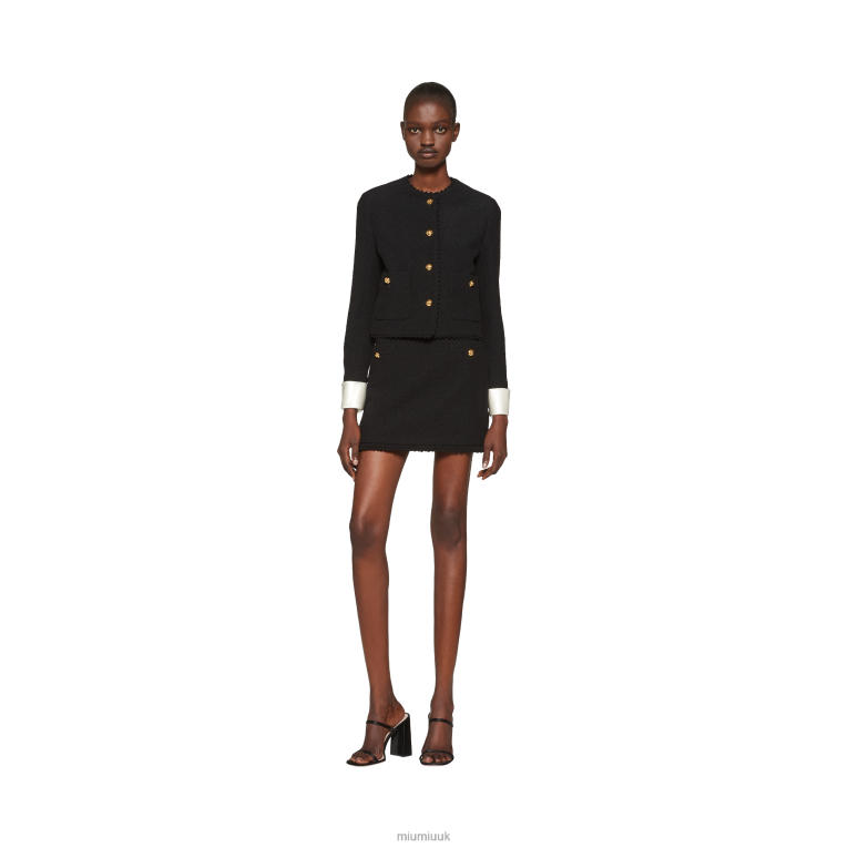 Ready To Wear Boucle Mini Skirt Miu Miu XH28Z884 Black