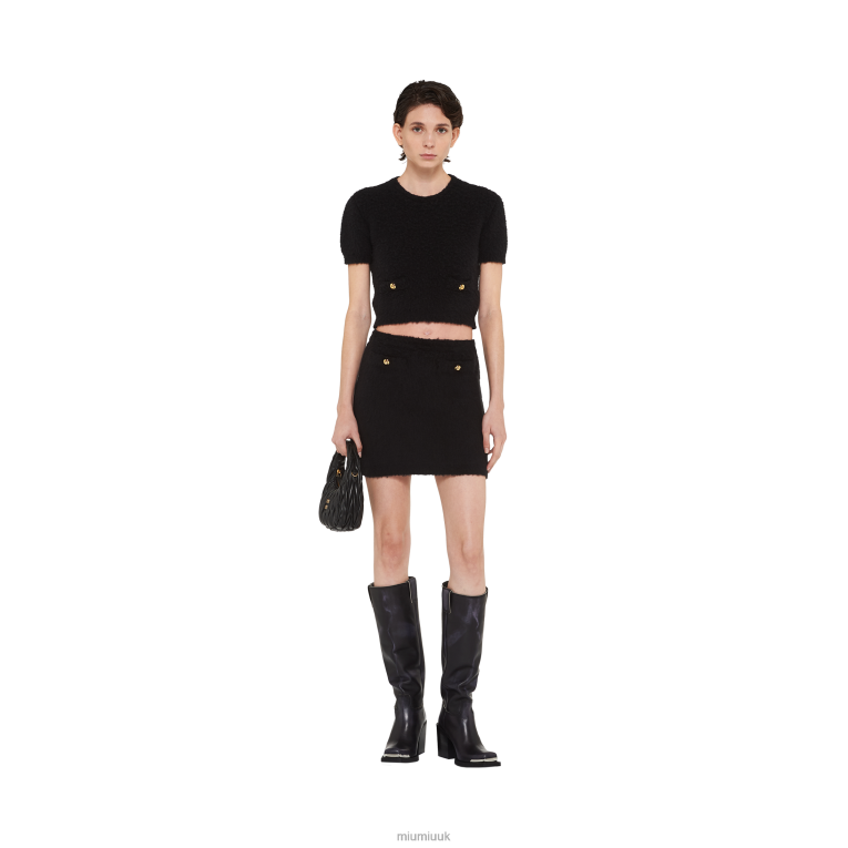 Ready To Wear Boucle Miniskirt Miu Miu XH28Z782 Black