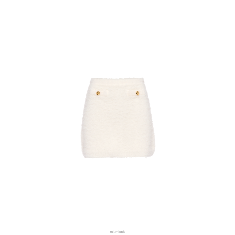 Ready To Wear Boucle Miniskirt Miu Miu XH28Z783 White