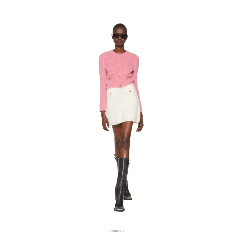 Ready To Wear Boucle Miniskirt Miu Miu XH28Z783 White
