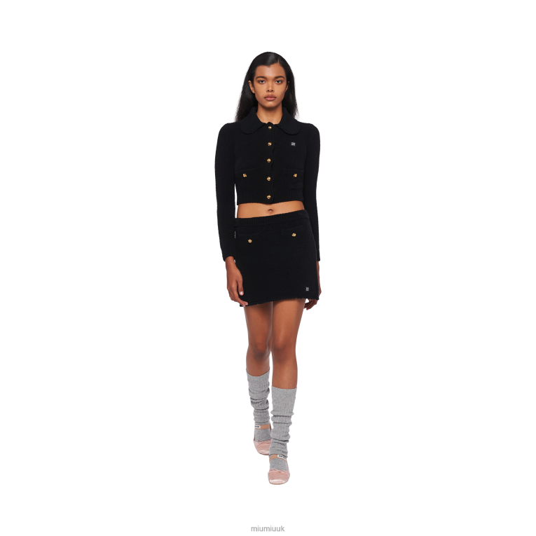 Ready To Wear Boucle Miniskirt Miu Miu XH28Z804 Black