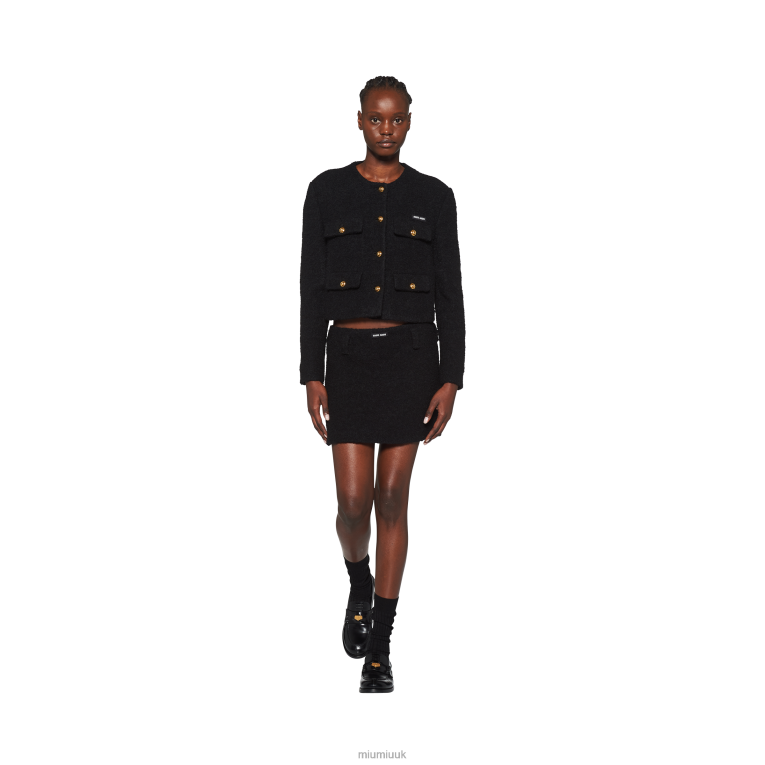 Ready To Wear Boucle Miniskirt Miu Miu XH28Z864 Black