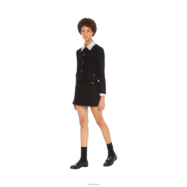 Ready To Wear Boucle Miniskirt Miu Miu XH28Z906 Black