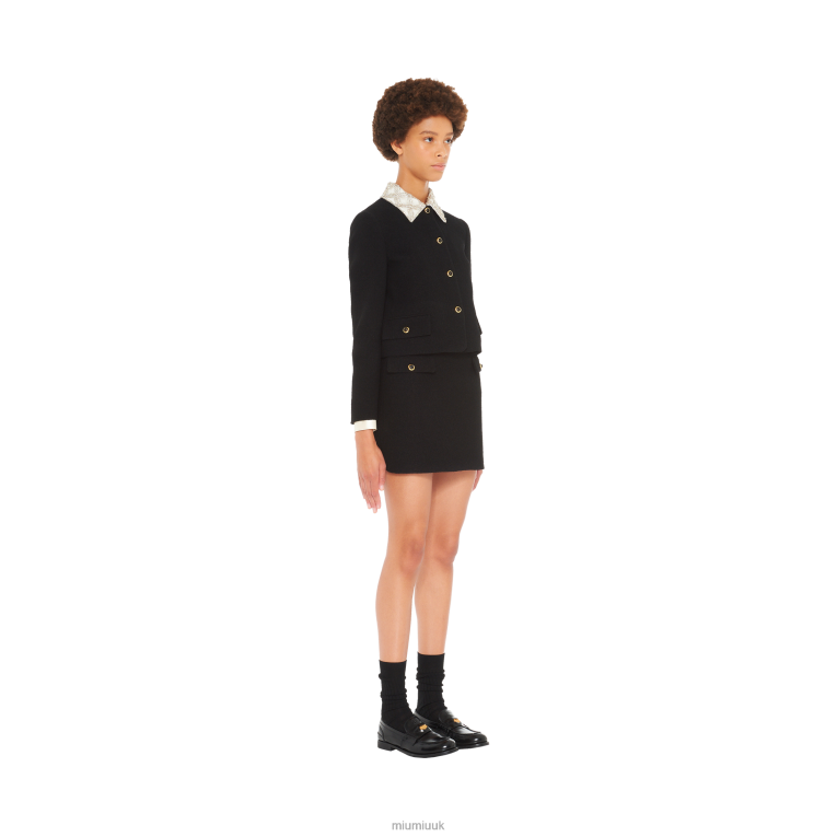 Ready To Wear Boucle Miniskirt Miu Miu XH28Z906 Black