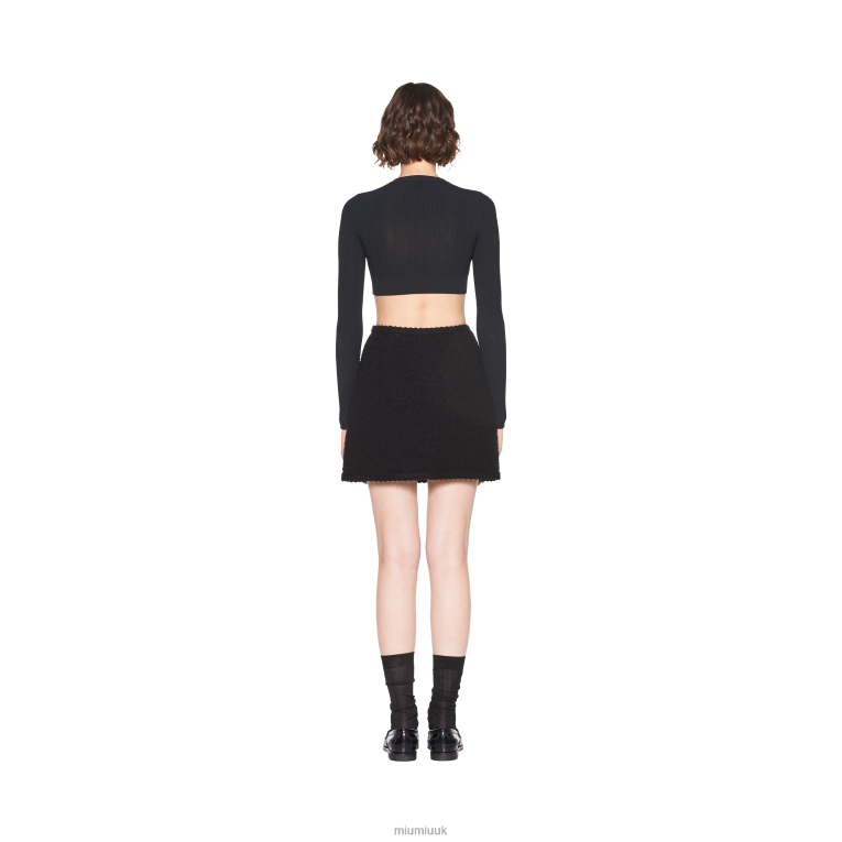 Ready To Wear Boucle Skirt Miu Miu XH28Z911 Black