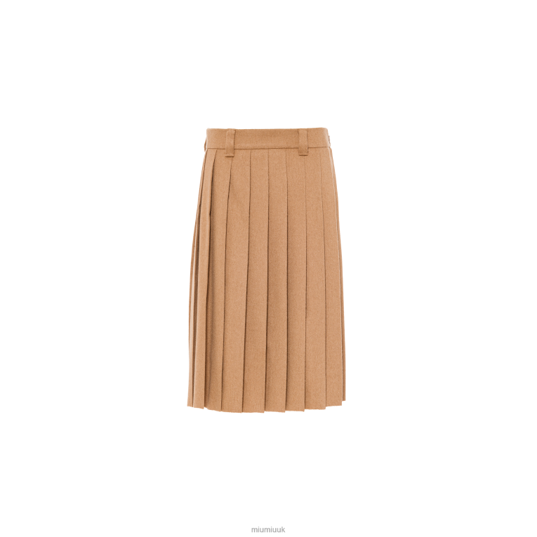 Ready To Wear Camel-hair Skirt Miu Miu XH28Z931 Camel Brown
