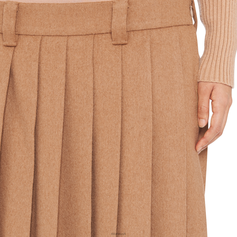 Ready To Wear Camel-hair Skirt Miu Miu XH28Z931 Camel Brown