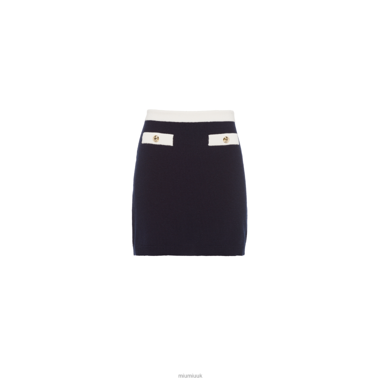 Ready To Wear Cashmere Miniskirt Miu Miu XH28Z785 Navy