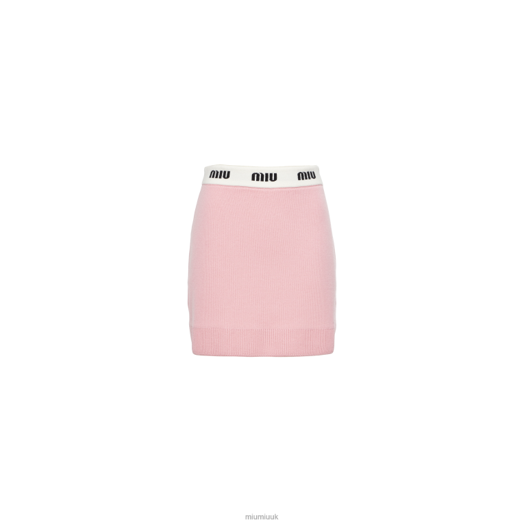 Ready To Wear Cashmere Skirt Miu Miu XH28Z749 White/Alabaster Pink
