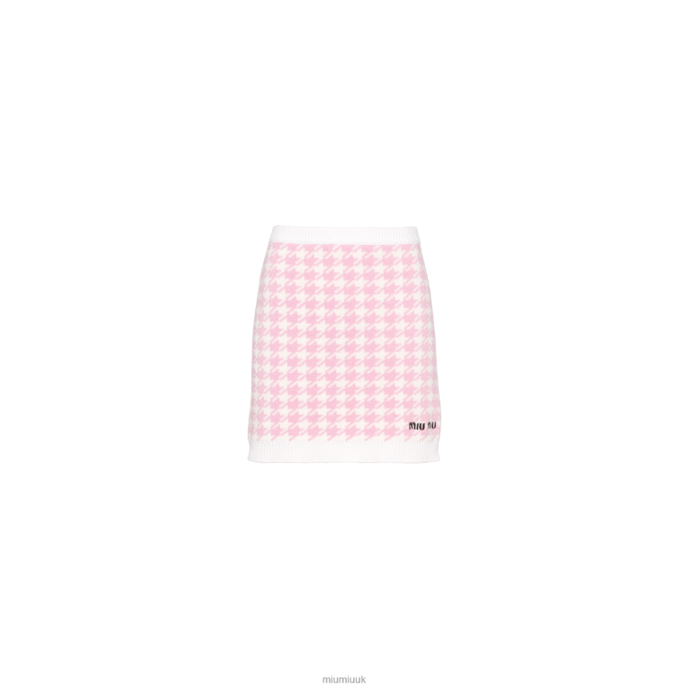 Ready To Wear Cashmere Skirt Miu Miu XH28Z820 White/Pink