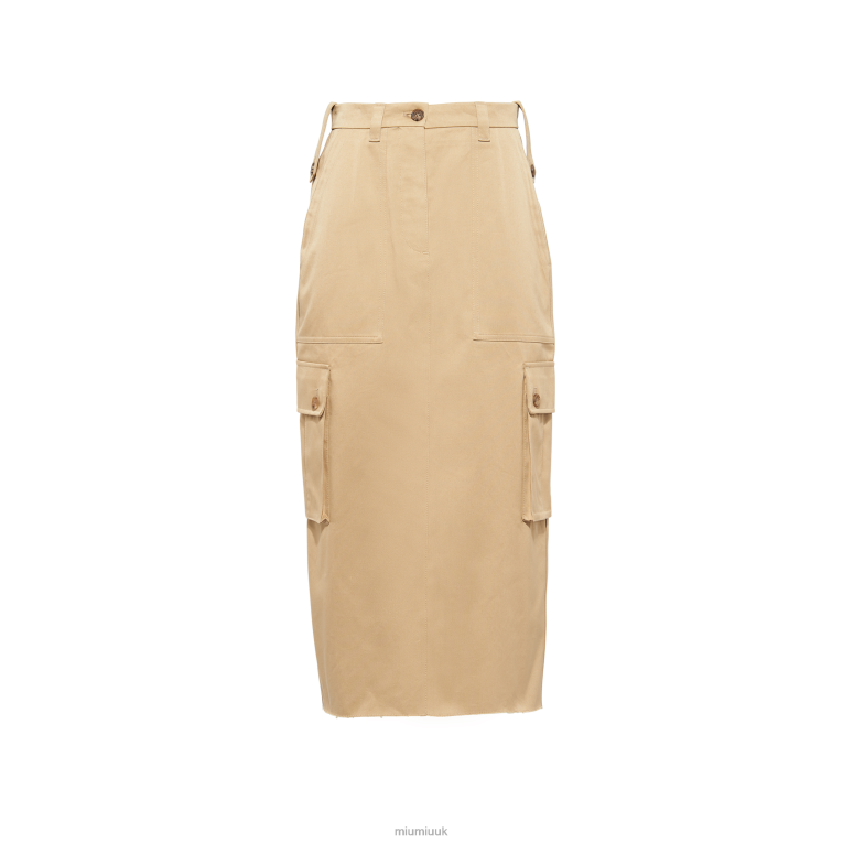 Ready To Wear Chino Midi Skirt Miu Miu XH28Z862 Cord