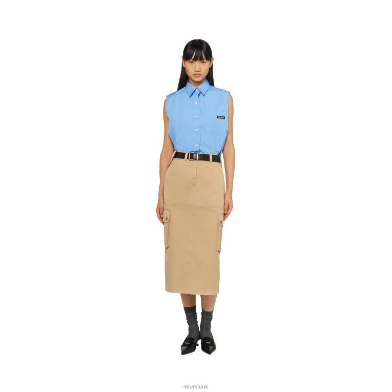 Ready To Wear Chino Midi Skirt Miu Miu XH28Z862 Cord