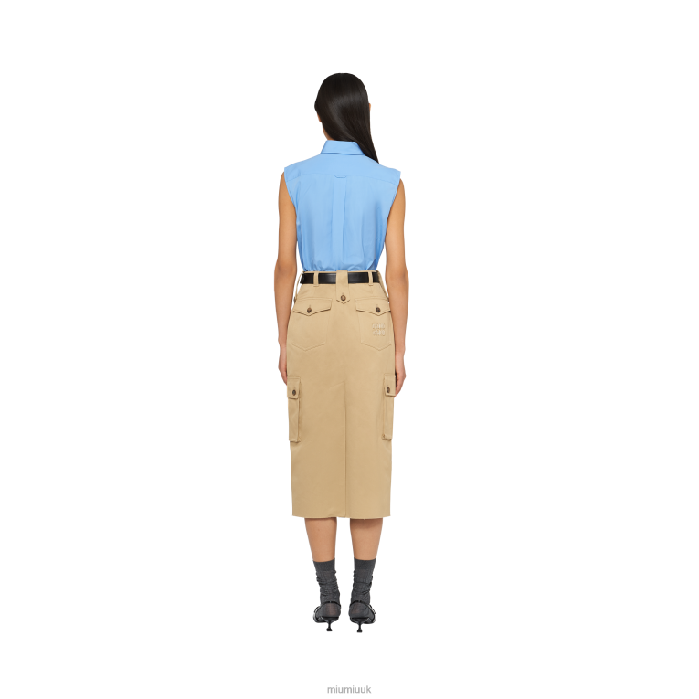 Ready To Wear Chino Midi Skirt Miu Miu XH28Z862 Cord