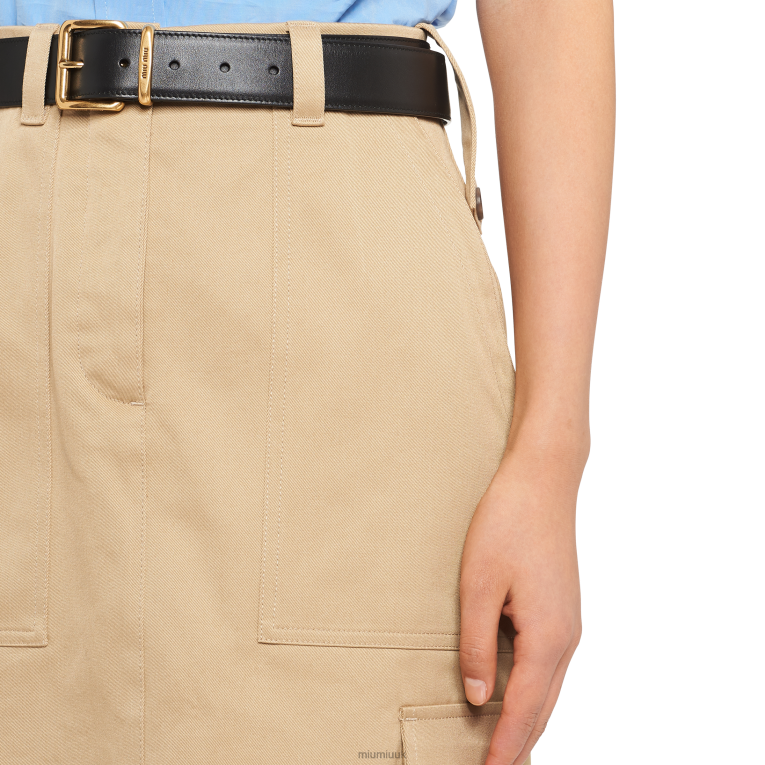 Ready To Wear Chino Midi Skirt Miu Miu XH28Z862 Cord