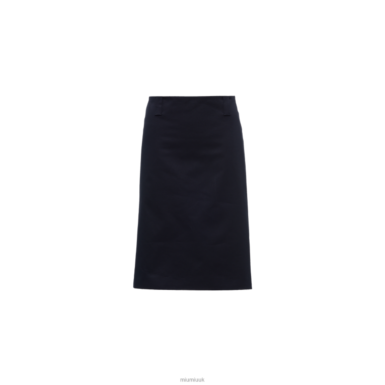 Ready To Wear Chino Skirt Miu Miu XH28Z927 Navy