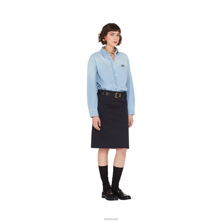 Ready To Wear Chino Skirt Miu Miu XH28Z927 Navy