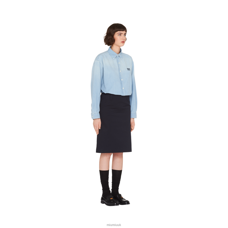 Ready To Wear Chino Skirt Miu Miu XH28Z927 Navy