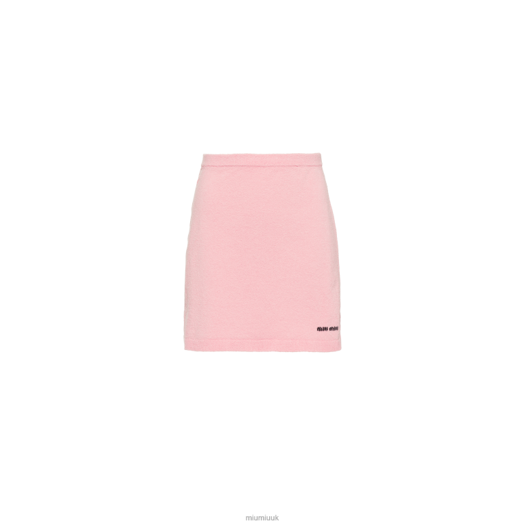 Ready To Wear Cotton Boucle Miniskirt Miu Miu XH28Z829 Petal Pink