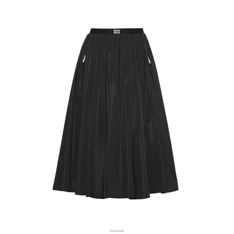 Ready To Wear Full Technical Silk Skirt Miu Miu XH28Z856 Black